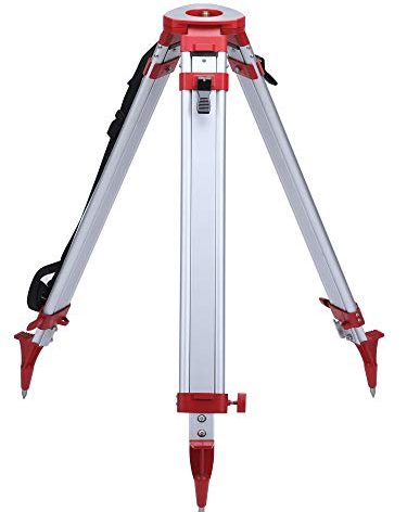 Surveying Tripod, Aluminum Survey Tripod With 5/8-Inch 11-Threaded Flat Head Quick Clamp for Total Station Theodolite Auto level (AT10)