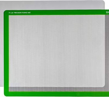 Precision Fusing Mat (17" x 24") Includes No-Slip/Nonstick mat with See-Through Design for Appliqué Creation, and Teflon Coated Pressing Sheet - Applique Pressing Sheet