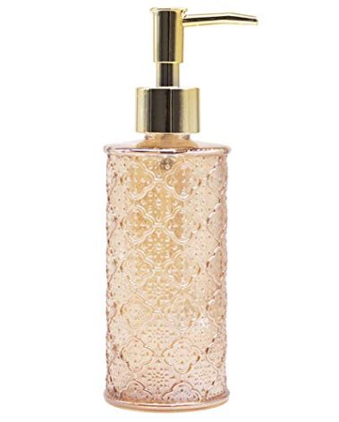 YunNasi Soap Dispenser with Pump, Refillable Liquid Hand Soap Dish Soap Dispensers for Bathroom Counter, Kitchen Sink (Golden)