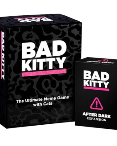 Bad Kitty Adult Party Game + After Dark Expansion Set - Ultimate Meme Game with Cats - Exploding for White Elephant Parties, Stocking Stuffers + Board Games Night with Friends