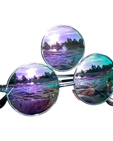 Trippy Lights Third Eye Sunglasses, Purple Reflective Lens
