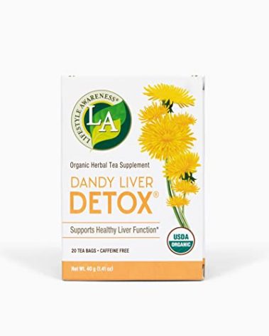 Lifestyle Awareness Teas, Caffeine Free Dandy Liver Detox Tea, 20 Count