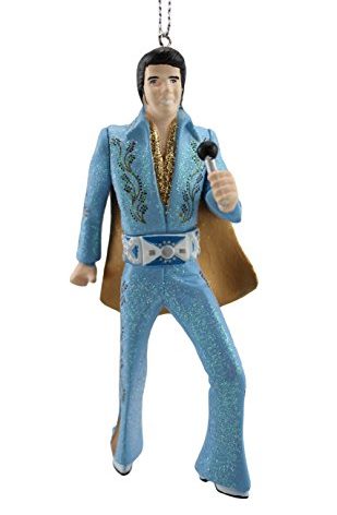 Kurt Adler Elvis in Blue Suit Blow Mold Ornament