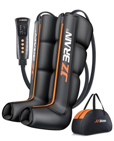 JZBRAIN Sequential Air Compression Recovery System : Professional Full Leg Compression Boots for Circulation and Pain Relief - Sequential Device for Muscle Relaxation, Gifts for Athletes, Women, Men