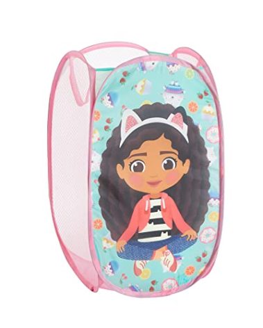 Idea Nuova Gabby's Dollhouse Pop Up Hamper with Durable Carry Handles, 21'' H x 13.5'' W X 13.5'' L