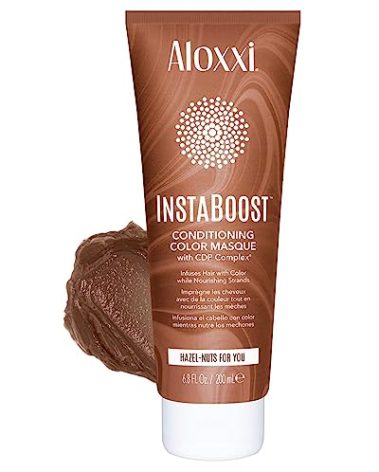 ALOXXI InstaBoost Conditioning Color Mask in Hazel-nuts For You, Deposits Hazel Color and Deeply Conditions Hair, 6.8 Fl Oz