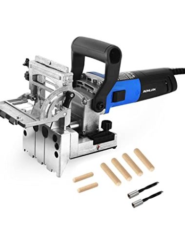 AONLLEN DJ710 Dual Spindle Dowel Jointer,Wood Dowels Joiner,with two 8mm and 6mm bits,Wooden Dowel Pins 80pcs,Biscuit Joiner