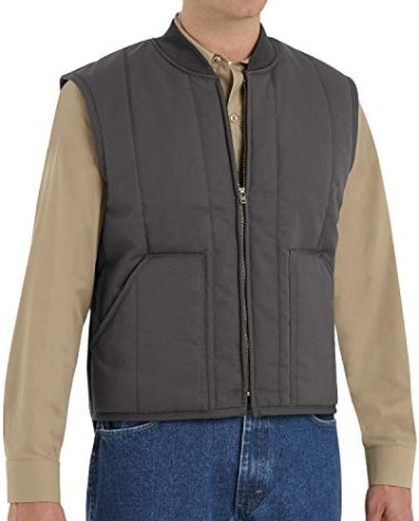 Red Kap Men's Quilted Vest, Charcoal, Long X-Large