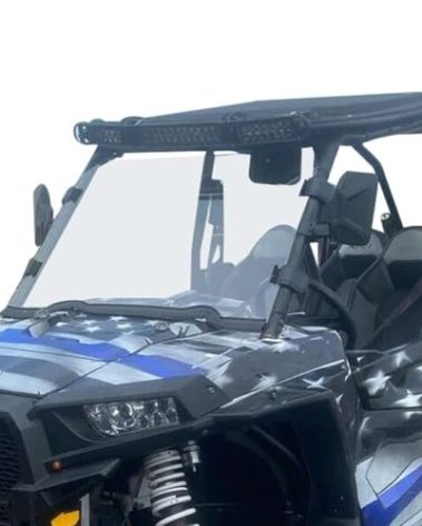 ECOTRIC Full Windshield Compatible with Polaris 2014-2018 RZR XP 1000, XP Turbo 2015-2020 RZR 900, S900, S1000 Scratch Proof PC Front Clear Windshield