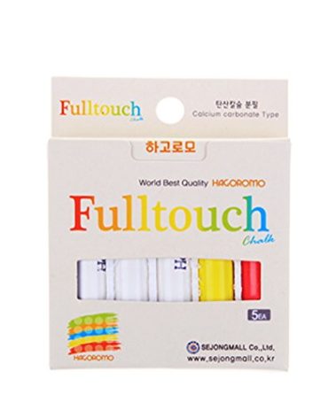 Hagoromo Fulltouch 3-Color Mix Chalk (Small Package) 1Box (5pcs) White, Red, Yellow