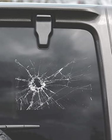 7.5" Broken Glass Decal - 3 Pack Waterproof Reusable Broken Screen Prank Stickers, Car Window Sticker for Cars, Boats, Trucks, laptops, Walls, Phones