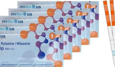 Fentanyl/Xylazine/Nitazene Test Strips for Liquid, Pills & Powder Substances, 5 Count, Made in USA, 10x More Sensitive - for Harm Reduction & Forensic Investigation