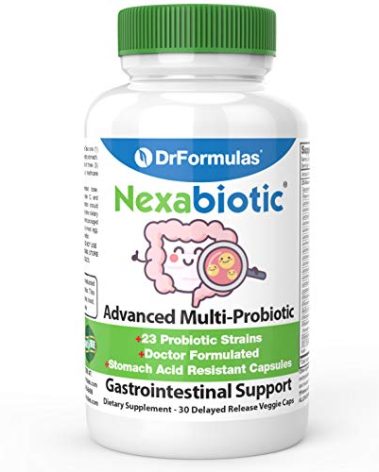 DrFormulas Nexabiotic 23 Multi Probiotic for Women and Men - Dr. formulated with Lactobacillus Acidophilus, Bifidobacterium Infantis, Saccharomyces Boulardii, 17.25 Billion CFUs