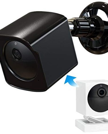 PEF Mount for Wyze Cam Outdoor, Weatherproof Protective Cover and 360 Degree Adjustable Wall Mount for Wyze Camera Outdoor Indoor Wire-Free Smart Home Camera System (Black, 1 Pack)