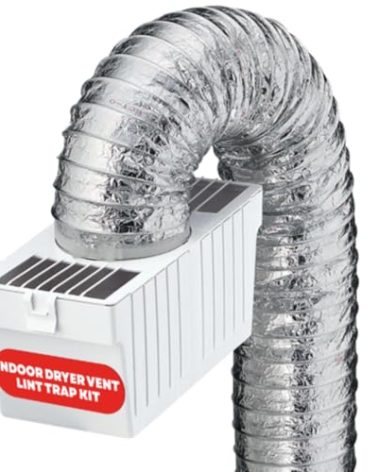 Deflecto Dryer Lint Trap Kit, Indoor Venting with Supurr-Flex Flexible Metallic Duct, Includes Clamps (LTF)
