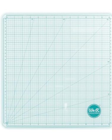 We R Memory Keepers Glass Cutting Mat, White, Sturdy Craft Work Surface, Easy Cleanup, Measuring, Draw Straight Lines, Good for Polymer Clay, Ink, Paint, Card Making, Paper Cutting, and More