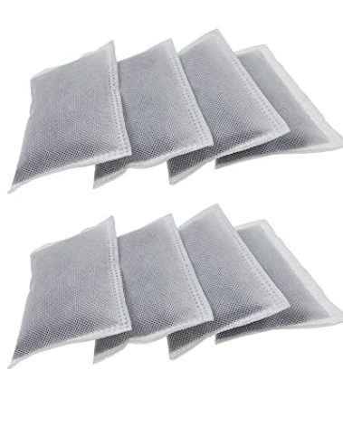 8 Pack Activated Charcoal Odor Absorbing Filter Refill Deodorizer Compatible with iTouchless Trash Cans 8 Gallon and Larger (Large)