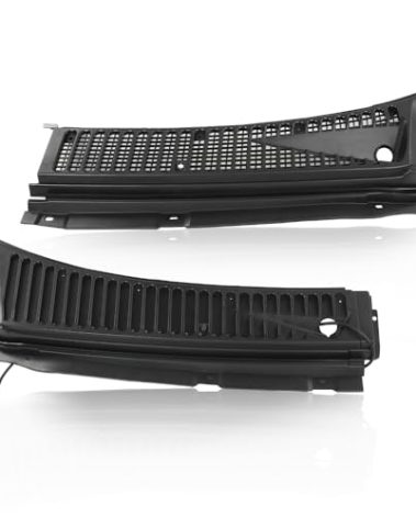 PIT66 Windshield Screen Cover Grille Panel, Compatible with F250 F350 F450 F550 Super Duty 1999-2007/ Ford Excursion 2000-2005, 3C3Z-25022A68-AAA, 4C3Z-25022A69-AAA, Windshield Wiper Vent Cowl