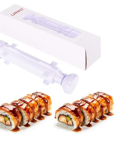 URED sushi bazooka sushi maker kit, Sushi Roller Mold Food Grade Plastic Rice Vegetable Meat homemade Diy Sushi Making Kit Machine tool kitchen Utensils sushi molds press gun