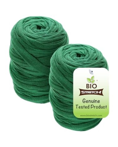 Biostretch Soft Garden Plant Ties for Indoor & Outdoor Plants - Strong & Stretchy Cut-to-Length Plant Tape for Climbing Plants, Tomato Vines & Home Gardening (130 ft / 40M)