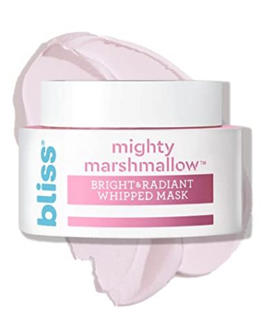 Bliss Mighty Marshmallow + Vitamin C Whipped Mask - Brighten & Hydrate Skin with Marshmallow Root, Vitamin C Powerhouse Blend, Zinc PCA and Olive Leaf Extract - 1.7 Oz