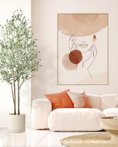 Alupssuc 6ft Artificial Olive Tree with Natural Wood Trunk & Lifelike Fruits, Fake Olive Tree with White Planter for Home Balcony Office Garden Room Decor Gift, 6 Feet, 72 in