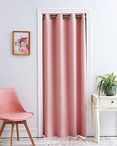 AiFish Doorway Curtain Panel Room Divider Solid Blackout Curtains 78 Inch Grommet Drapes Room Darkening Thermal Insulated Energy Efficient Window Treatment for Bay Window 1 Panel W51 x L78 Inch