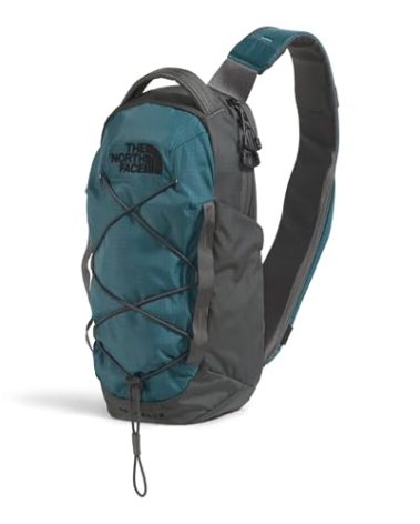 The North Face Borealis Sling Bag | Crossbody Bag with Water Repellent Finish, Adjustable Strap, Multiple Compartments, Tablet Sleeve, Space/Anthracite Grey, One Size