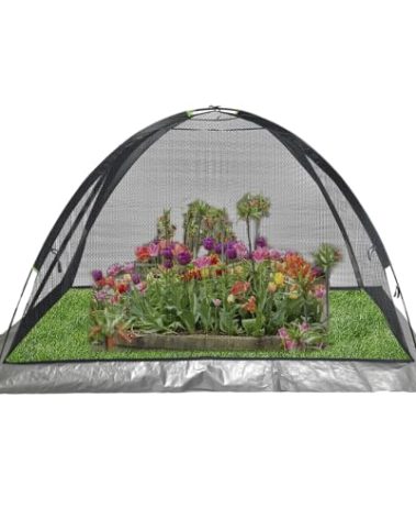 Mini Tang Pond Cover Dome Net: 5x7FT Protective Tent with Zipper Keep Leaves Predators Out - Outdoor Garden Covers for Pool Koi Ponds Vegetable Patches & Flower Beds