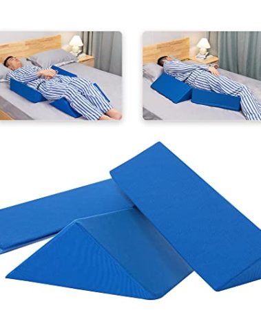 Fanwer Positioning Wedge Pillow for Side Sleeping (3 in 1), 40 Degree Triangle Bed Wedges & Body Positioners for Back Pain, Preventing Bedsores, After Surgery, Knees Elevated, Pregnancy