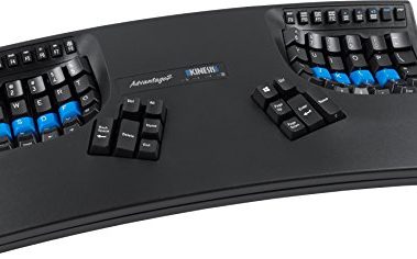 Kinesis Advantage2 Ergonomic Keyboard (KB600), Black top case, Cherry MX Brown Switches, QWERTY keycaps