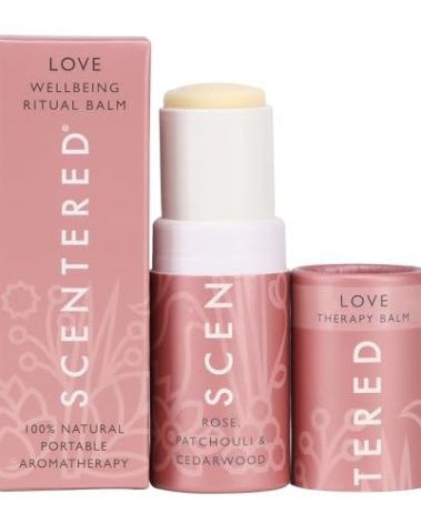Scentered Aromatherapy Balm Stick - Love - Rose Essential Oils Rub On for Emotional Regulation & Balance - 100% Natural: Rose, Cedarwood, Ylang Ylang - Self Care Gifts for Women