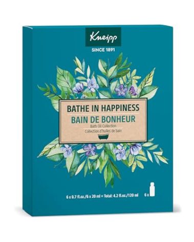 Kneipp Bathe in Happiness 6-Piece Bath Oil Set - 0.67 Per Bottle (6 Total) - Ideal for Trial & Travel - One Bottle Delivers Up to Two Baths