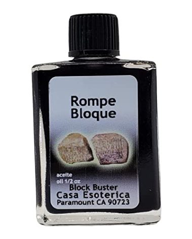 Block Buster Oil (Rompe Bloque Aceite) Spiritual Anointing Oil by CASA ESOTERICA MAGICK SPACE- Overcoming Obstacles - Break Through Limits & Achieve Success-0.5 FL OZ (1 Pack)