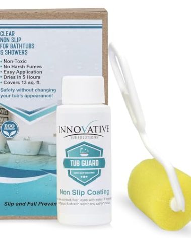 Tub Guard Anti Slip - Clear Bathtub & Shower Grip Textured Non Slip Coating for Slippery Tubs or Shower Floors 2 oz.