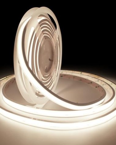 Pandery COB LED Strip Lights,Natural White 4000K,DC24V IP67 Waterproof LED Strip,480LEDs/M,16.4ft/5M,8MM Wide,CRI90+,Outdoor cob led Strip for Bathroom Decor,Pool,Garden (Adapter Not Include)