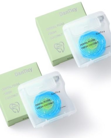 Coconut-Oil Infused Woven Dental Floss,Deep Clean Natural Vegetable Waxed Floss,Extra Wide Cleaning and Slides Smoothly & Easily,PFAS Free | Coconut Flavored(33 Yds x 2 Unit)