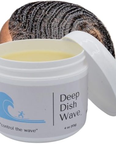 Deep Dish Wave Pomade 100% Pure All Natural 360 Waves Hair Cream - Organic Wave Grease for Men- Wave Butter for Perfect 360 Waves 4oz
