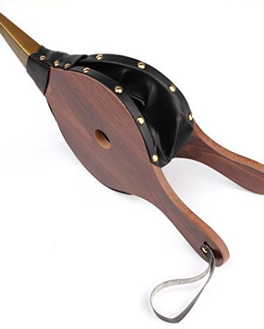 Fubeasi Z-COLOR 1PCS Brown Wood Fireplace Bellows 15" x 6.5" Outdoor Cooking Fan Air Blower