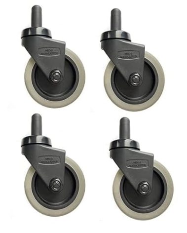 Replacement Casters Compatible with Rubbermaid WaveBrake Mop Bucket Casters - 3" Non-Marking Wheels Set of 4