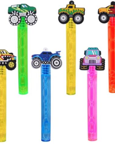 Monster Truck Party Favors,24Pcs Car Bubble Wands for Kids,Mini Bubble Wand for Monster Truck Birthday Party Supplies Decorations,Classroom Prizes Pinata Goodie Bag Stuffers Gifts