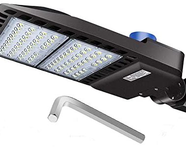 ledmo 200W LED Parking Lot Lights 5000K Street Shoebox Pole Lights Waterproof 26000LM Super Bright Dusk to Dawn Outdoor Commercial Area Flood Security Lighting Slip Fitter for Stadium Sport Garage