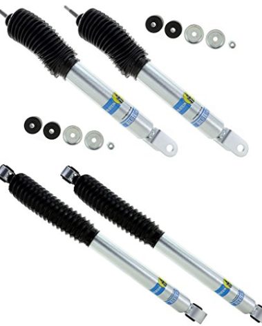 Front & Rear 5100 Series Suspension Absorbing Shocks fits 1999-2007 Silverado/Sierra 1500 4WD with 2-2.5" Front Lift and 0-1" Rear Lift | Easy Installation | Digressive Valving | 24-186643 24-186742