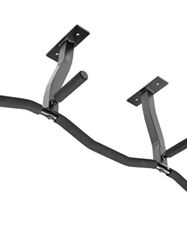 Ceiling Mount Pull Up Bar with Reversible Risers for 16 and 24 Inch Joists with Optimum Grip Spacing by Ultimate Body Press