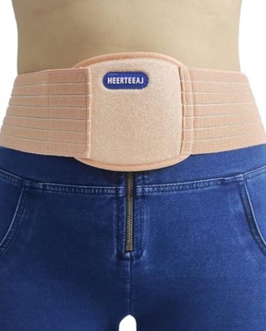 HEERTEEAJ Umbilical Hernia Belt | Abdominal Hernia Belt for Men & Women | Belly Button Umbilical Hernia Binder w/ 1 Hernia Compression Pads | Ventral, Epigastric & Post Surgery Support Belts