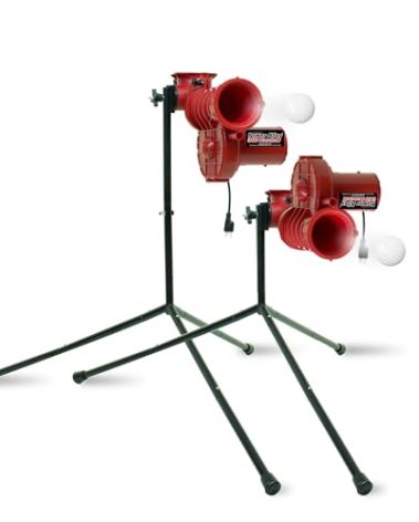 Heater Sports Power Alley Lite 360 Baseball Pitching Machine - Pitches Lite Balls 40-80 MPH Fastballs, Sliders, & Curves | Accurate, Durable, & Portable Training Tool for Batting & Field Practice