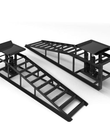 LOCKIETTA 2 Pack Hydraulic Car Ramps, 11050LBS 5T Car Ramp High Lift 9"-14.2", Heavy Duty Steel Car Lift Ramp, Automotive Truck Service Ramps for Oil Changes Support Jack for Maintenance, Black