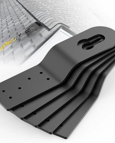 Roof Safety Anchor Hitch Clip,Roof Anchors For Fall Protection Connects To Wood Surfaces,Permanent Roof Anchor Use With Roofing Harness, Safety Ropes And Other Roof Safety Equipment (Black-5 Pcs)