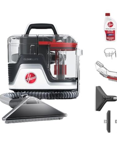 Hoover CleanSlate Plus Portable Carpet + Upholstery Spot Cleaner Machine, Powerful Suction with Versatile Tools, Pet Stain Remover, Car and Auto Detailer, Pair with Hoover Carpet Cleaner Solution