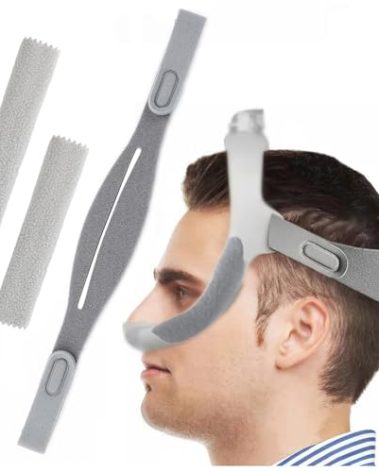 1 Pack Replacement Headgear Strap Compatible with Airfit N30i and P30i, Great Value Premium Soft Stretchy Supplies Adjustable Fit with 2 Strap Covers to Reduce Face Pressure